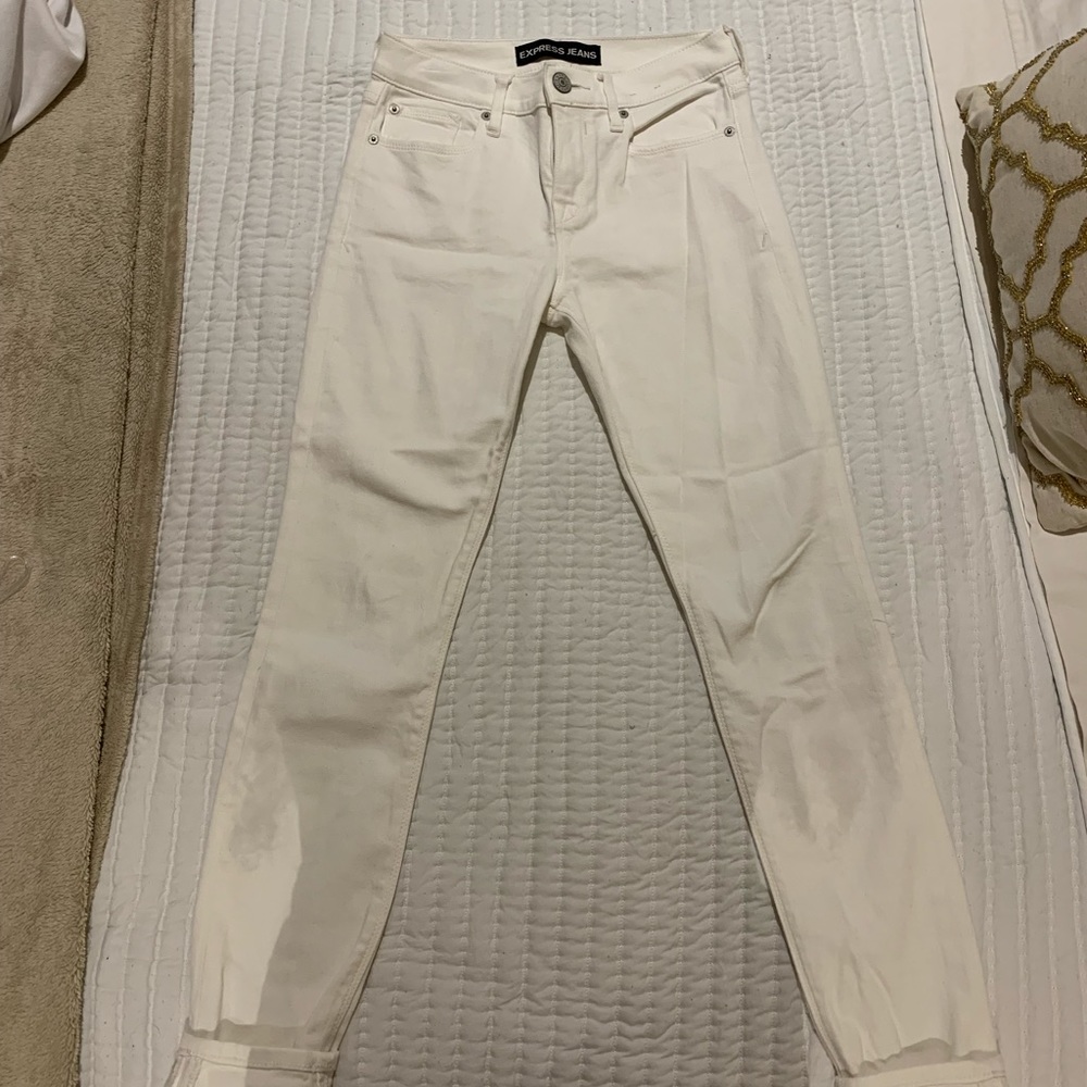 Express - White Jeggings - Midrise - 0R